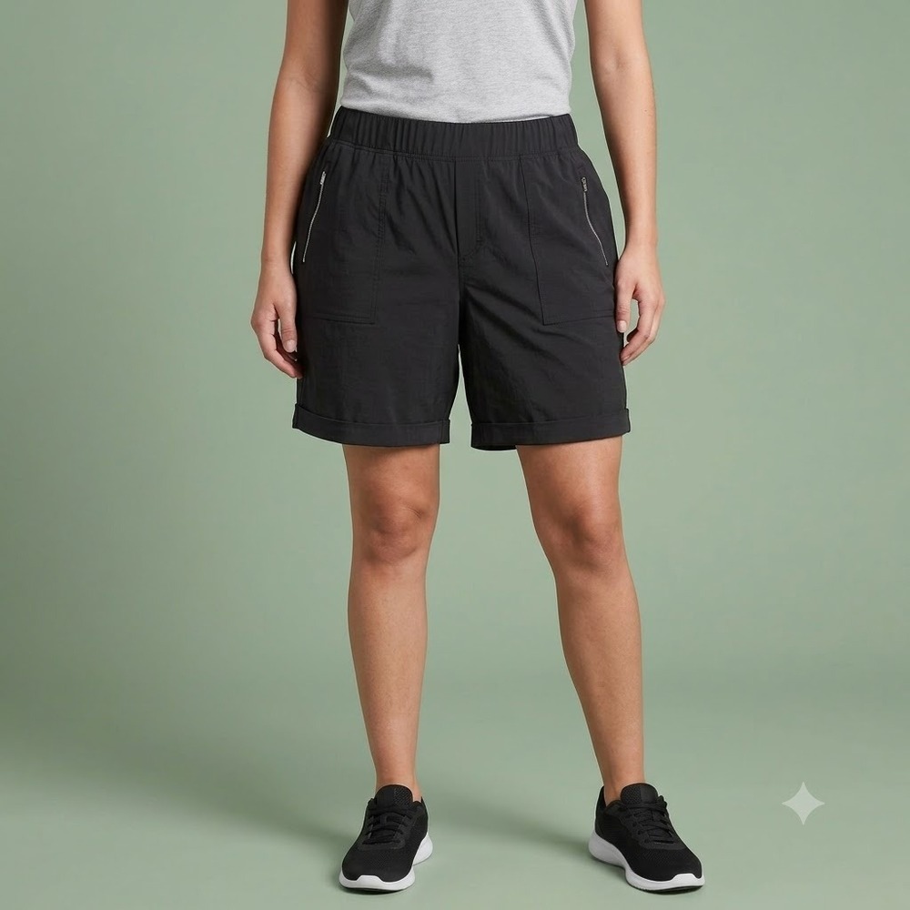 Athleta Hiking Shorts Womens 24 Black Trekkie Ripstop‎ Stretch Outdoor Utility